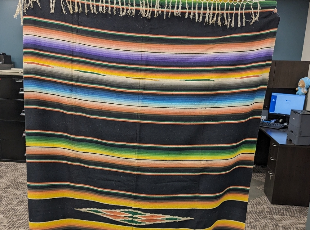 Large black Saltillo Serape